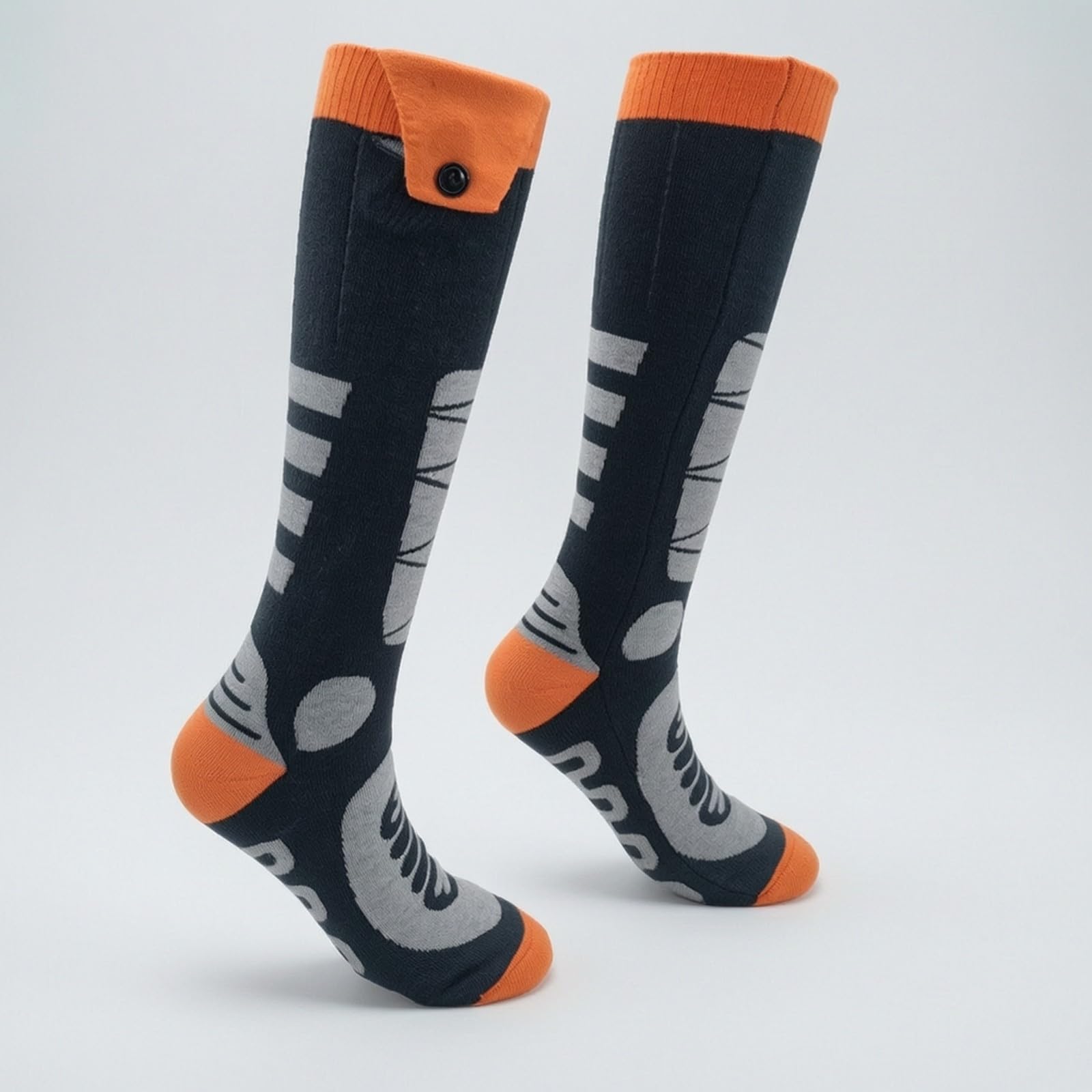predolo Calcetines Altos hasta la Pantorrilla Calefactables Eléctricos Calcetines Calefacción Eléctrica Cálidos para Esquí, Acampada, Clima Frío