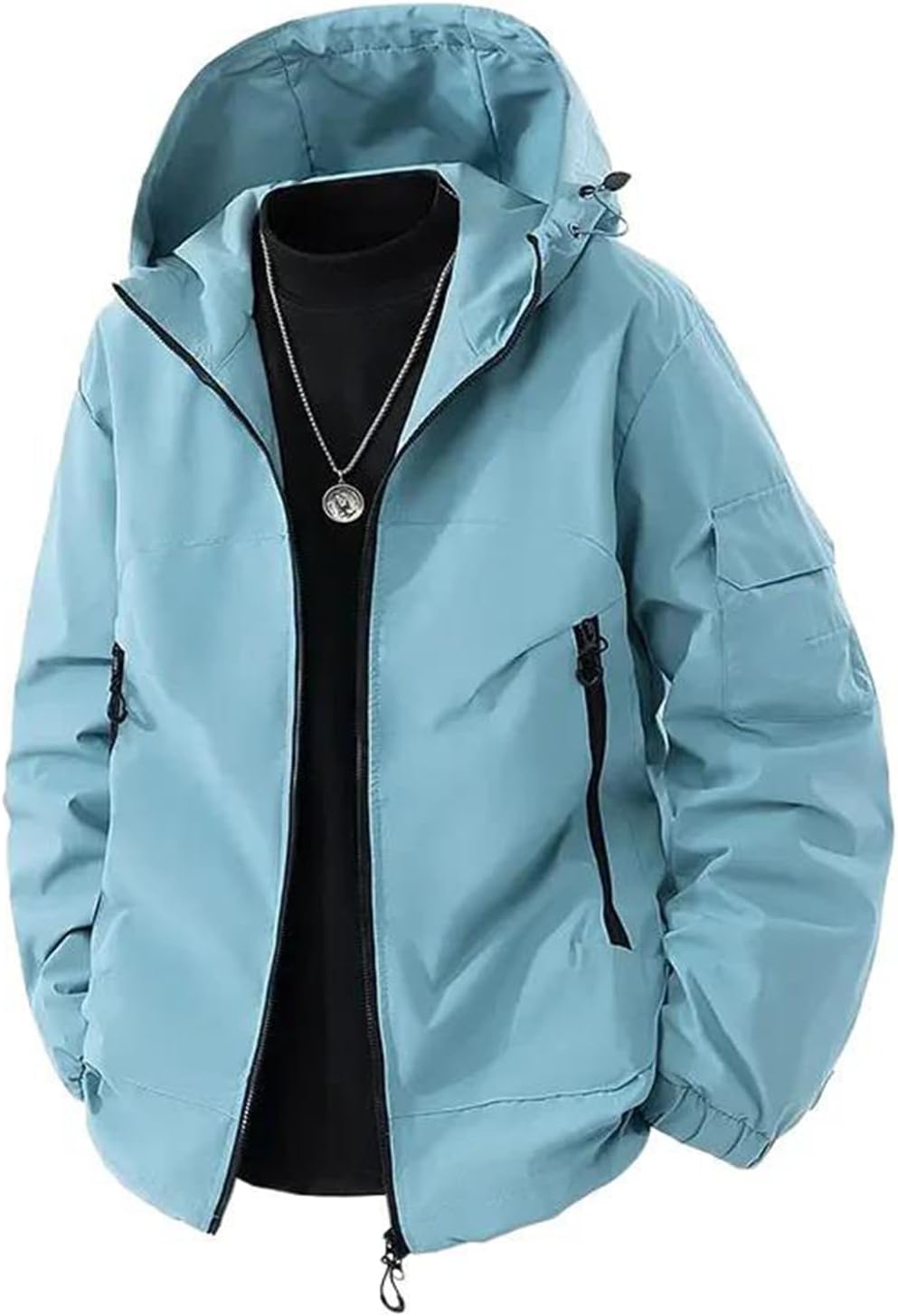 HSQIBAOER Men's Hiking Jackets Waterproof Spring Autumn Windbreakers Camping Climbing Fishing Coats For Man