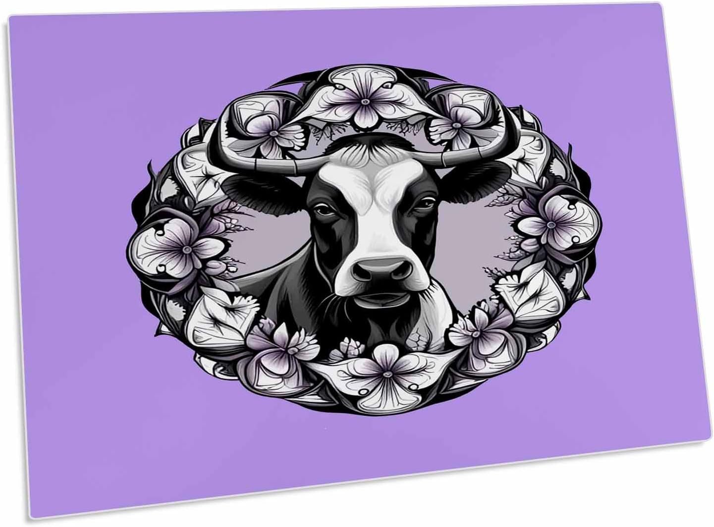 3dRose Alfombrilla Escritorio 58x40cm Vaca Corona Violeta