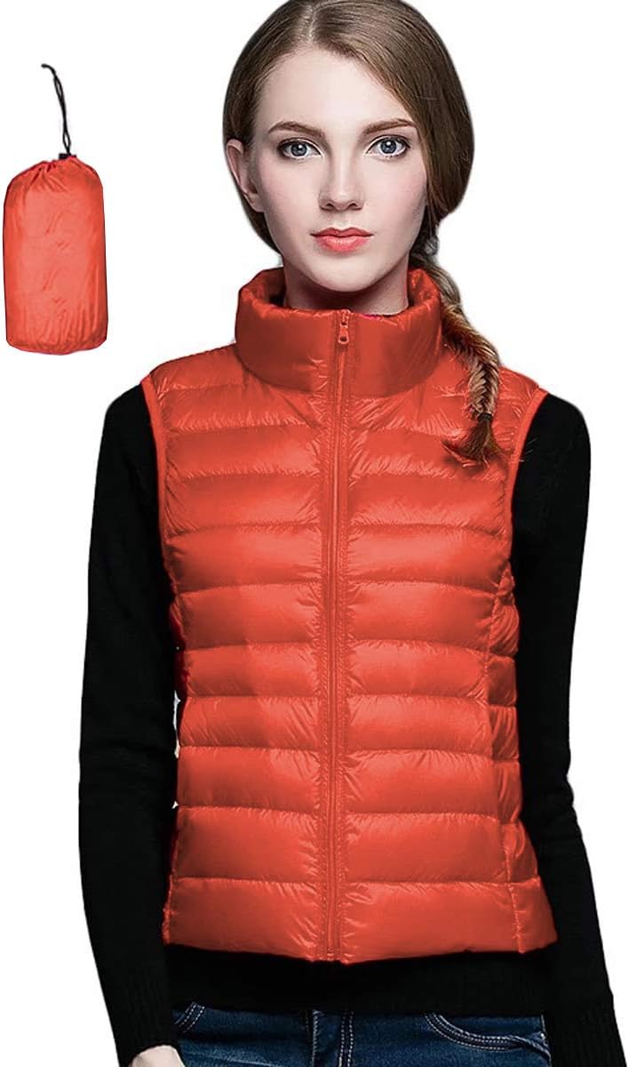 FOURSTEEDS Women's Lightweight Waterproof Packable Down Jacket Outwear Puffer Vest at Amazon