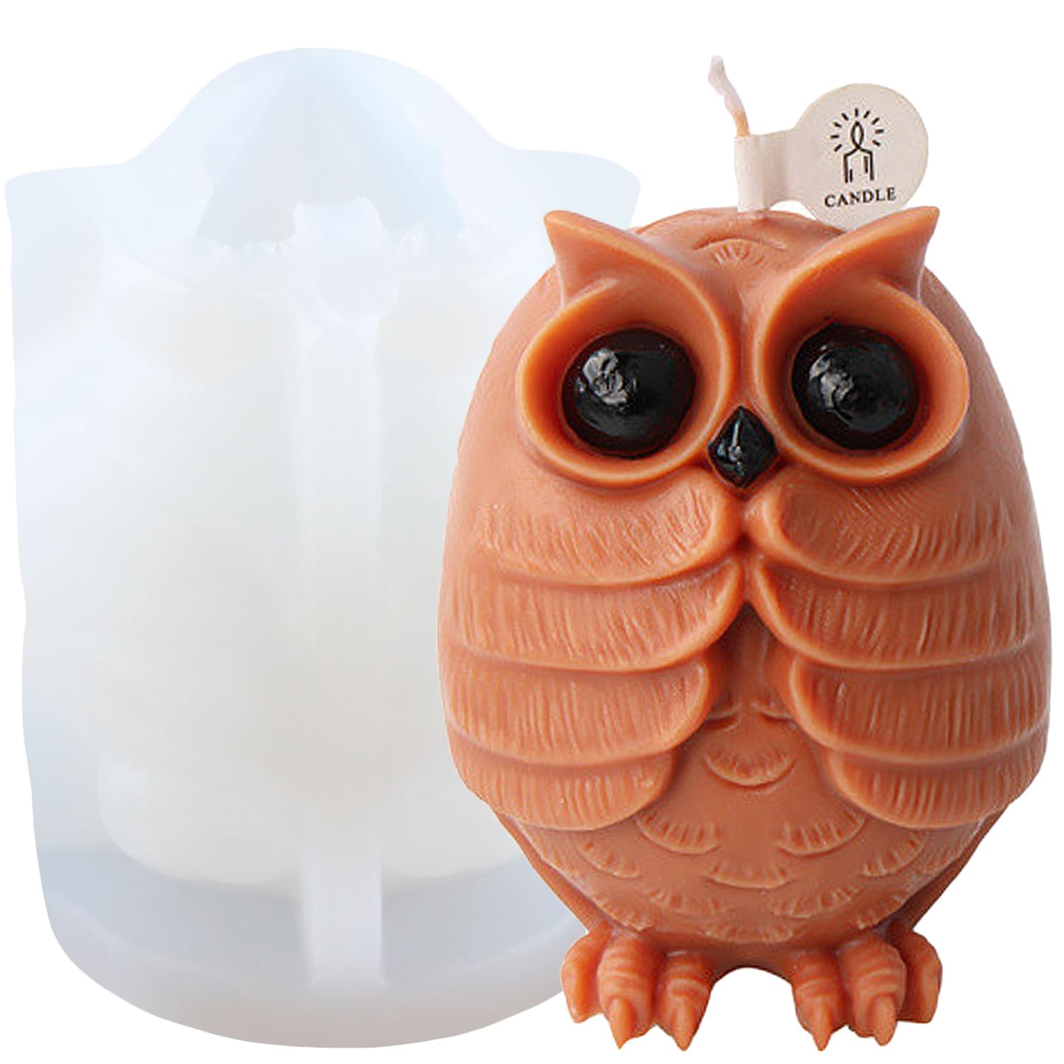 XIAOSHUI Owl Silicone Candle Molds Owl Candle Mold Animal Mold Owl Resin Casting Mold for Candle Making Mold Candle Home Decorate Mold Aromatherapy