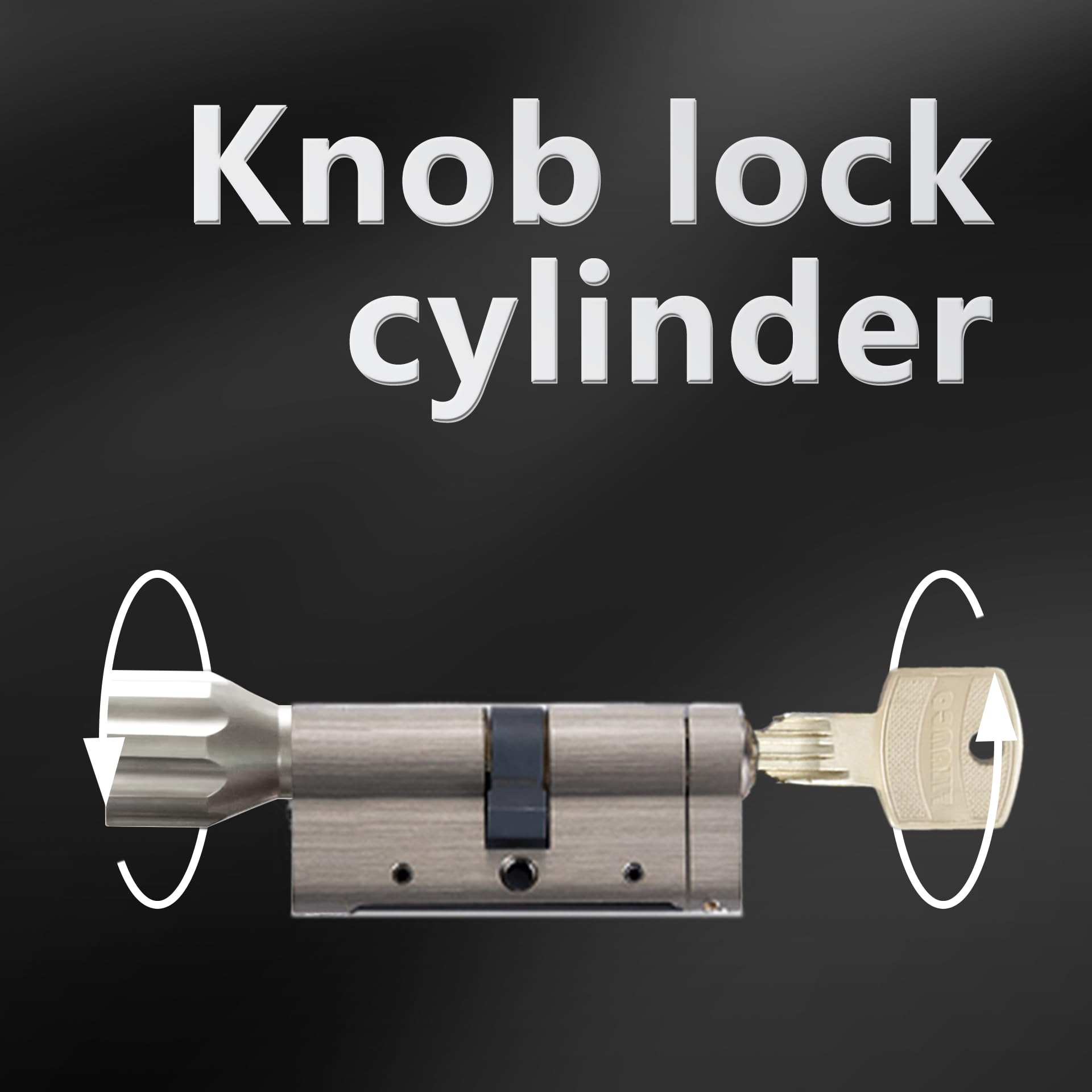 Cilindro de pomo 30 40 mm, Anti-Ruptura Cerradura de cilindro de embutir, 5 llaves principales y tarjeta de código