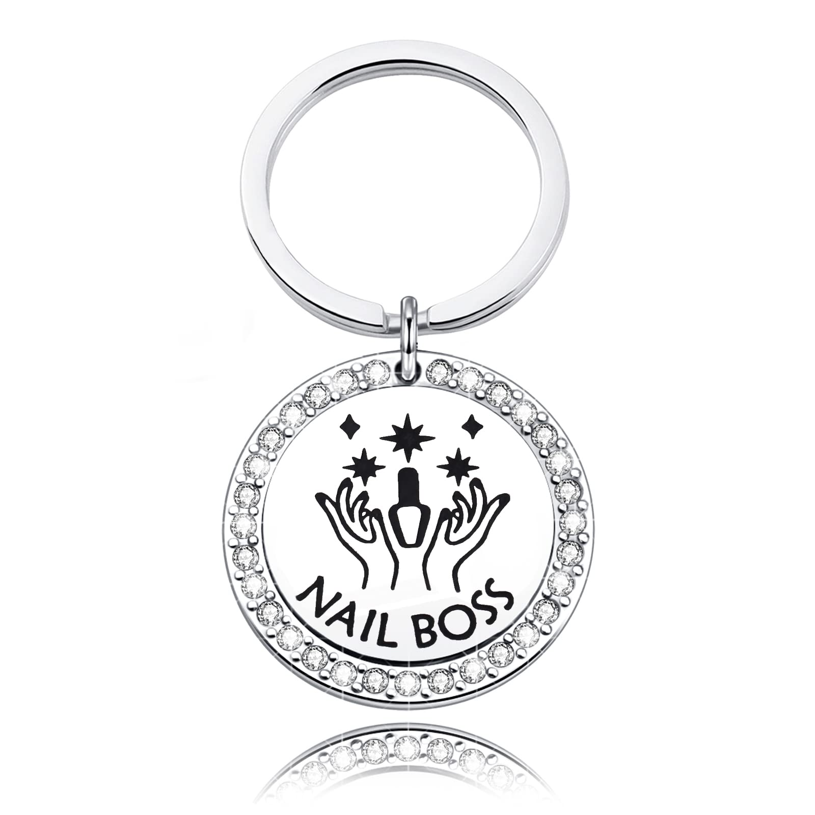 CWXLGHNail Boss Keychain Nail Technician Gifts Manicurist Gifts Nail Tech Gifts for Nail Artist Nail Boss Esthetician