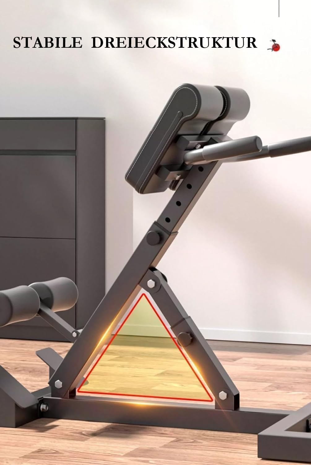 Heavy - Duty Hyperextension Roman Chair：5 - Level Adjustable Incline, Rücken, 330lbs Kapazität Home Gym Equipment