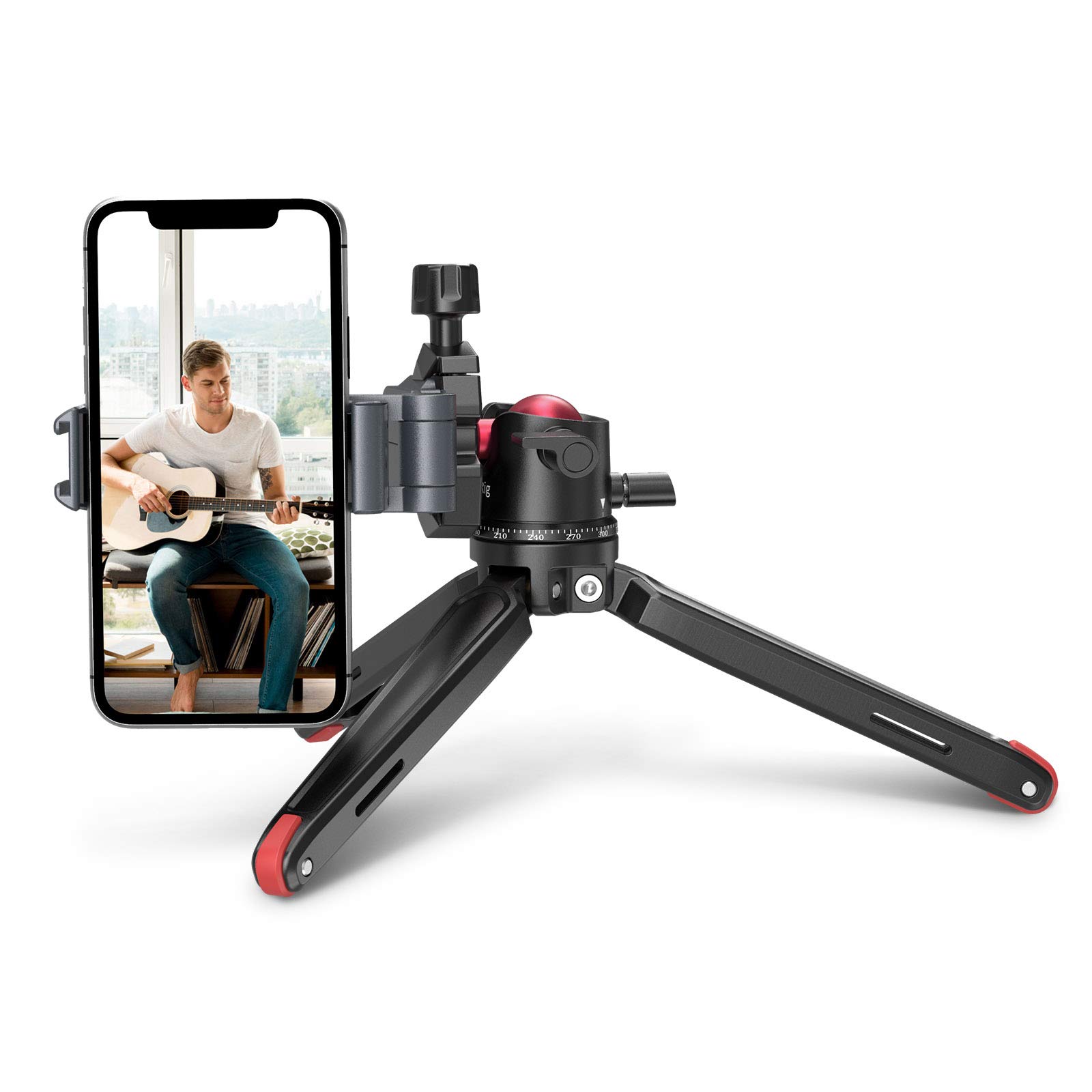 SMALLRIG Kamerastativ Leichtes Mini-Reisestativ aus Aluminium mit 1/4 Schraubbefestigung stativ, Smartphone, DSLR, Maximale Tragfähigkeit 2 kg - 2664