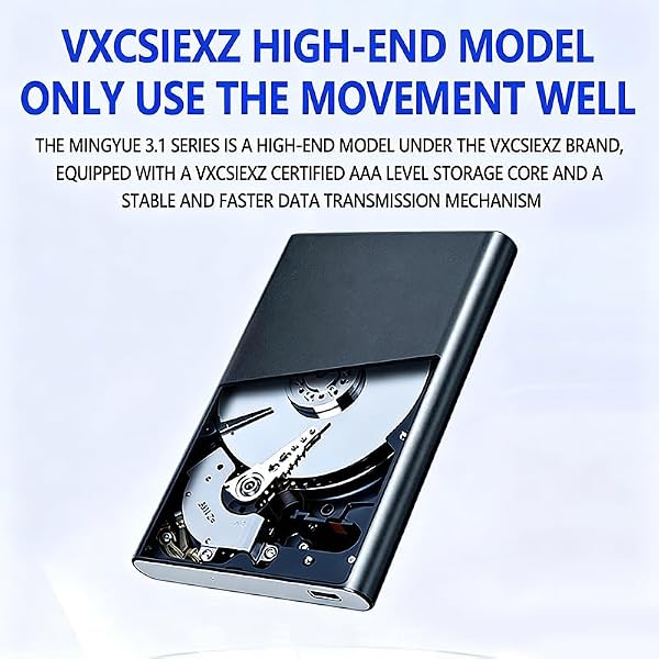 Vxcsiexz 500GB Portable External HDD - USB 3.0/2.0 Compatible, Shock/Dust/Rain Resistant for Mac & PC - 3