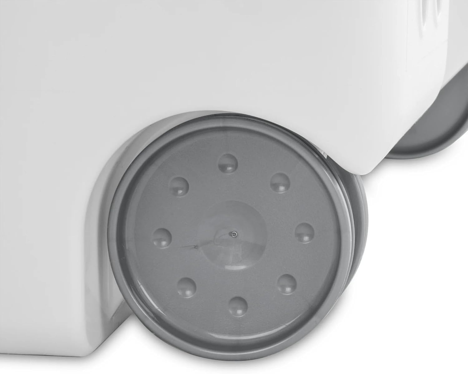 【2-Pack】White Wheeled Laundry Hamper with Handle for Easy Transport, Plastic Rolling Clothes Hamper Basket for Bedroom, Bathroom, and Home