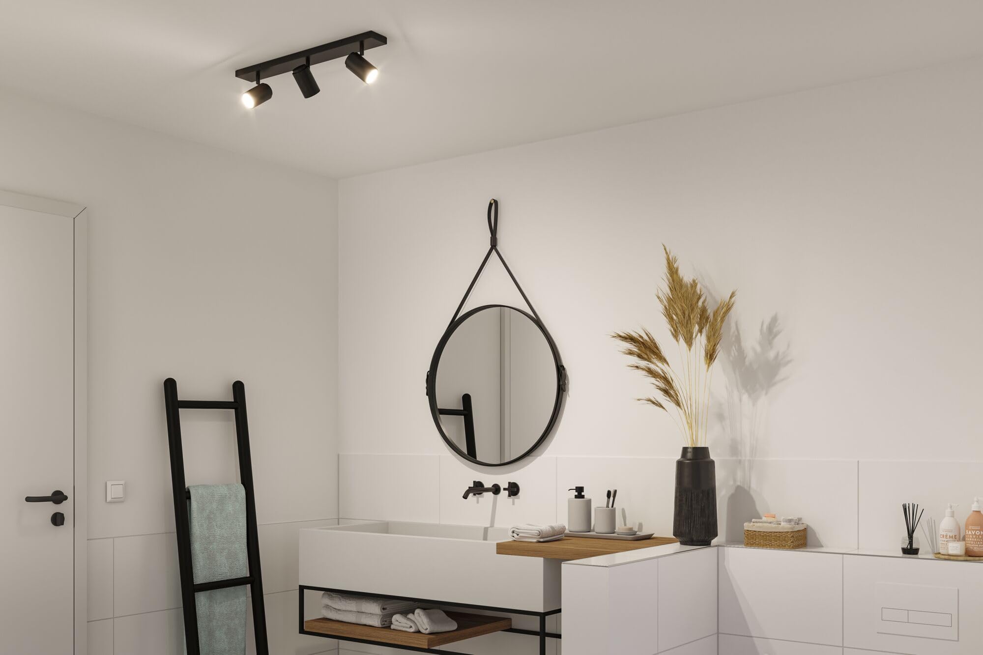 Paulmann Spotlight Zyli IP44 GU10 230V 3x10W dimmbar Schwarz matt