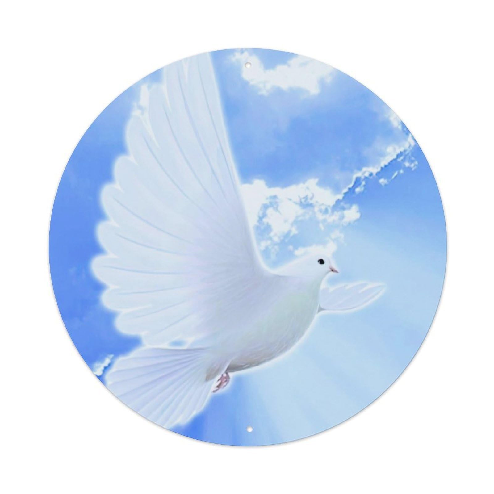 Animal Birds Flying Dove of Peace Vintage Metal Tin Sign Plaque Wall Decor for Cafe, Club Bar, Office, Garden Metal Poster 8x8Inch