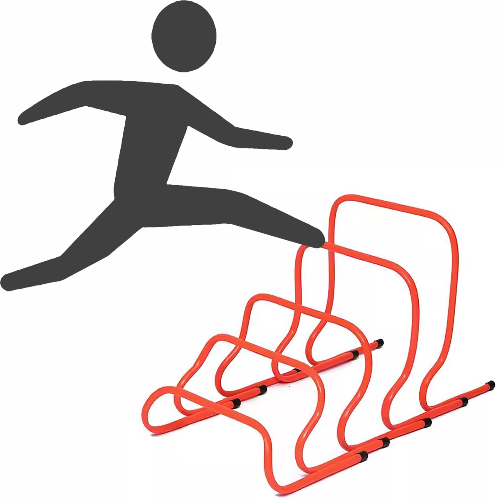 5 Pcs Speed Training Hurdles Set for Kids/Youth, Height Visibility Plastic Exercise Hurdles for Jumping, Racing, PE Classes, Small Large Dogs Agility Training Equipment