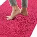 Gorilla Grip Original Luxury Chenille Bathroom Rug Mat, 44x26, Extra Soft and Absorbent Large Shaggy Rugs, Machine Wash Dry, Perfect Plush Carpet Mats for Tub, Shower, and Bath Room, Hot Pink
