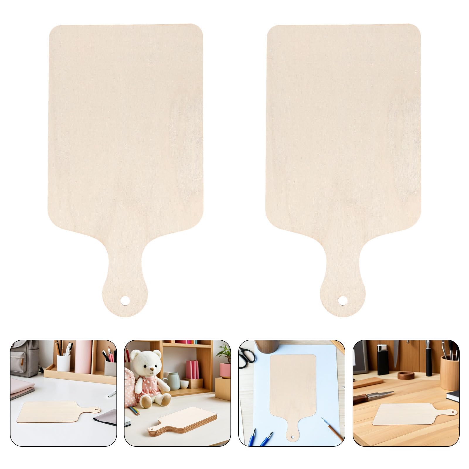 15 Piezas Tabla de Cortar Rectangular Artesanal, Tabla de Embutidos de Madera sin Terminar, Madera, Beige, Estructura Resistente, Fácil de Exhibir, para Manualidades Diy,