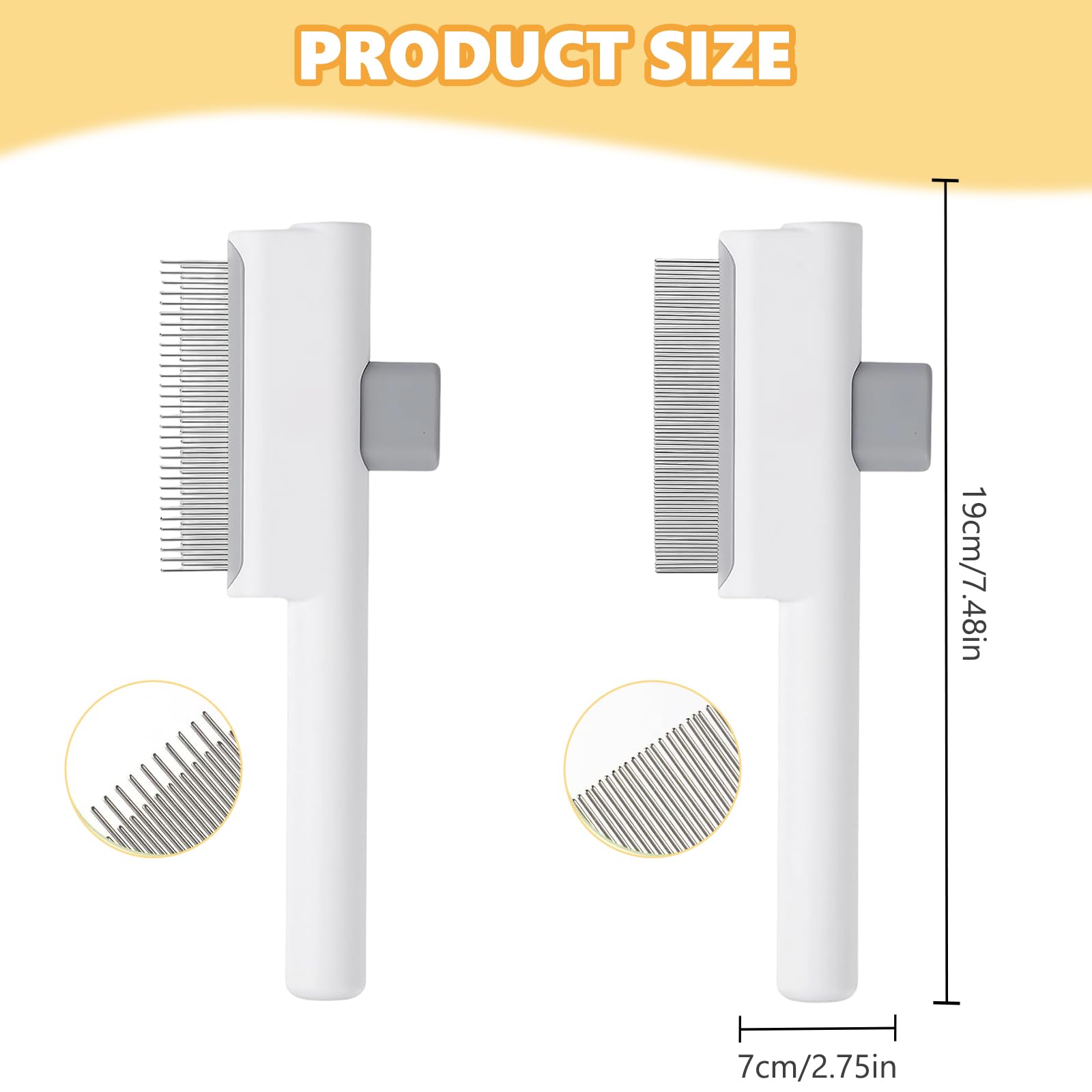 2Pcs Cat Comb Dog Combs Set, Pet Hair Remover Comb - Image 2