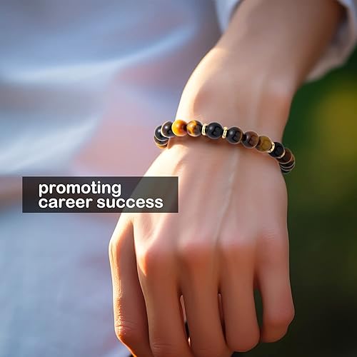 Vista 42 de Tigers Eye Protection Handmade Bracelet Best Present For Men Women Attract Wealth Chakra Feng Shui Stretchy Beaded Bracelets Lucky Friendship