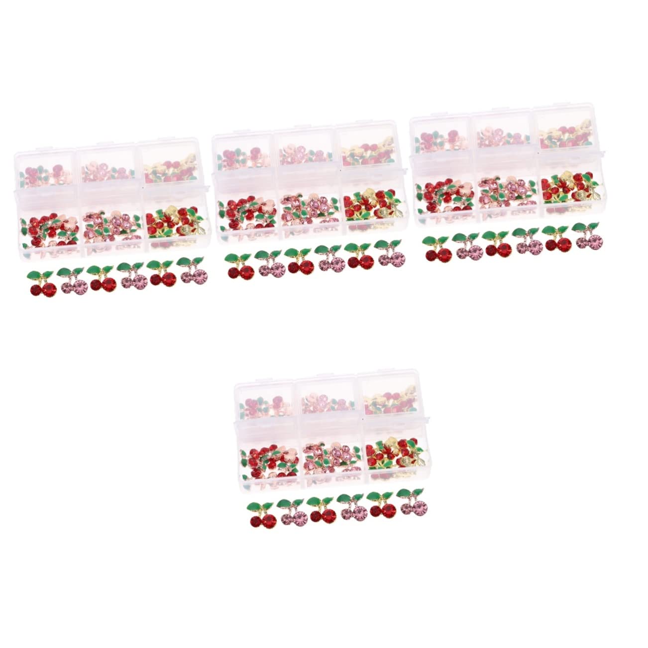 Mipcase 240pezzi Charm Per Unghie Forma Di Decorazioni Per Nail Art Con Strass Accessori Per Unghie Eleganti e Colorati Per Donne