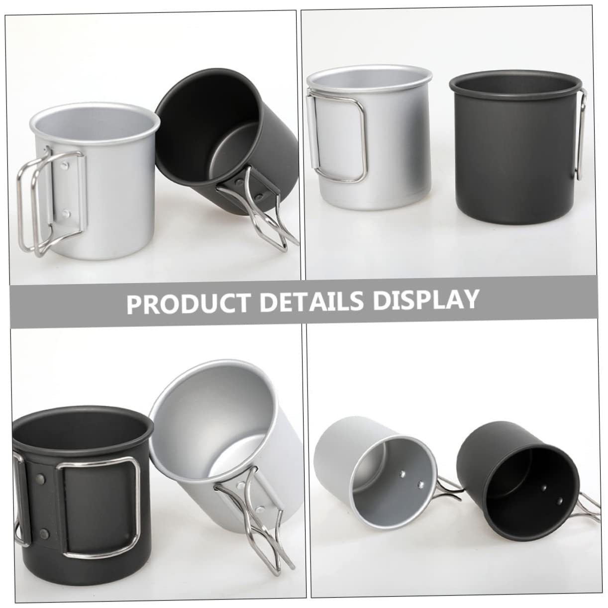 BESPORTBLE 3pièces Tasse Pliable Aluminium Pour Camping Mug Pratique Pour Café Et Thé Plein Air Pour Activités Extérieur
