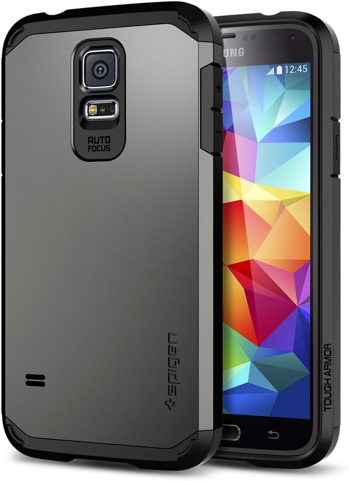 Spigen Tough Armor Designed for Samsung Galaxy S5 Case (2014) - Gunmetal
