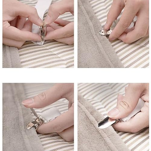 Bed Sheet Clips Bed Sheet Holder Straps - Fitted Sheet Clips Adjustable Sheet Suspenders Mattress Fasteners Gripper Corner Clips For Bed Mattress Cover Fitted Bed Sheets Sofa Cushion(Black-4 Pcs) #TOP4