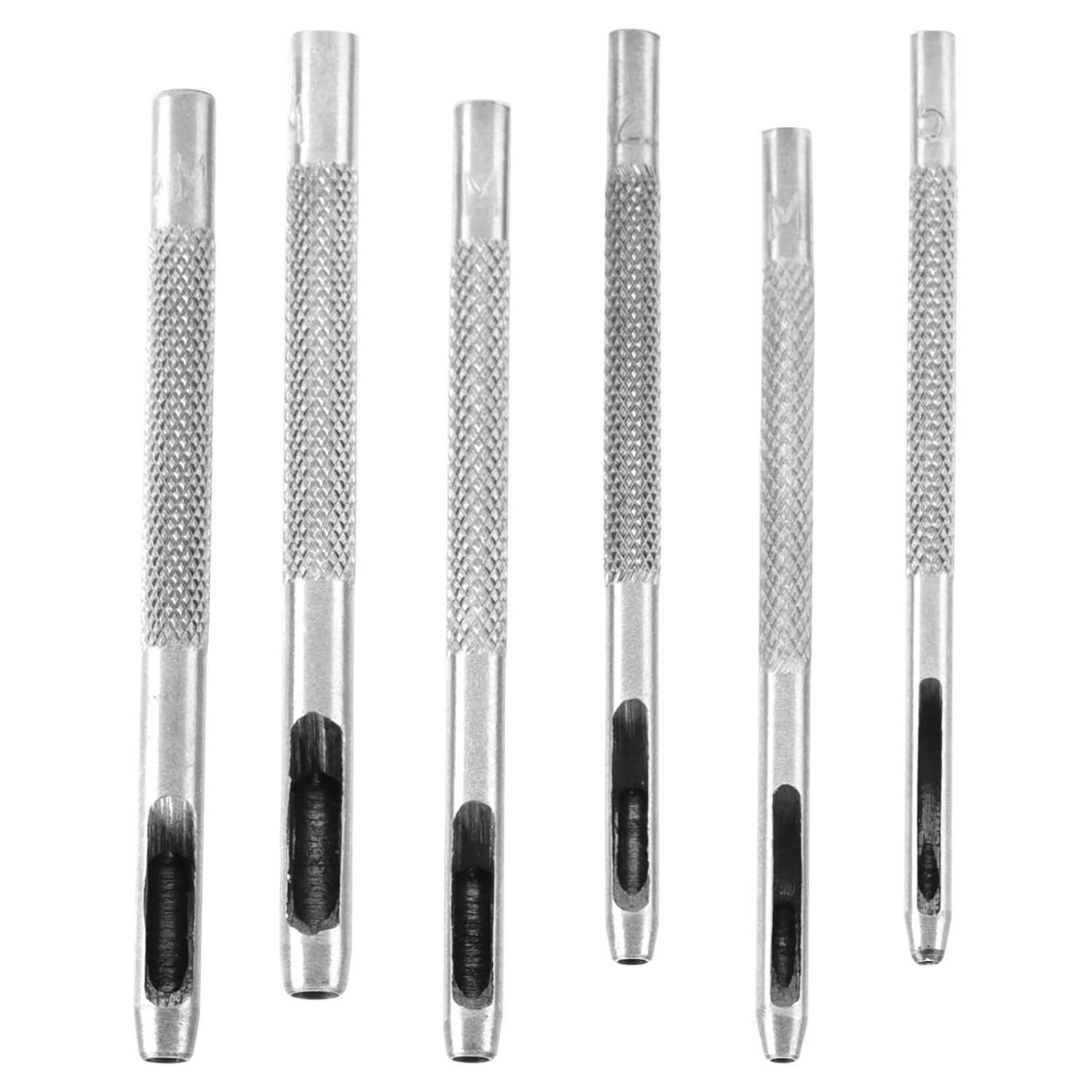 6 Pcs Leather Hole Punch Tools, Belt Hole Puncher for Steel Hollow