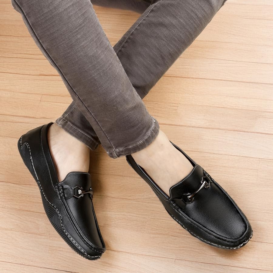 Image of WUGATTI Men's Suede Office Wear, Trendy & Lightweight Slip-On Loafers