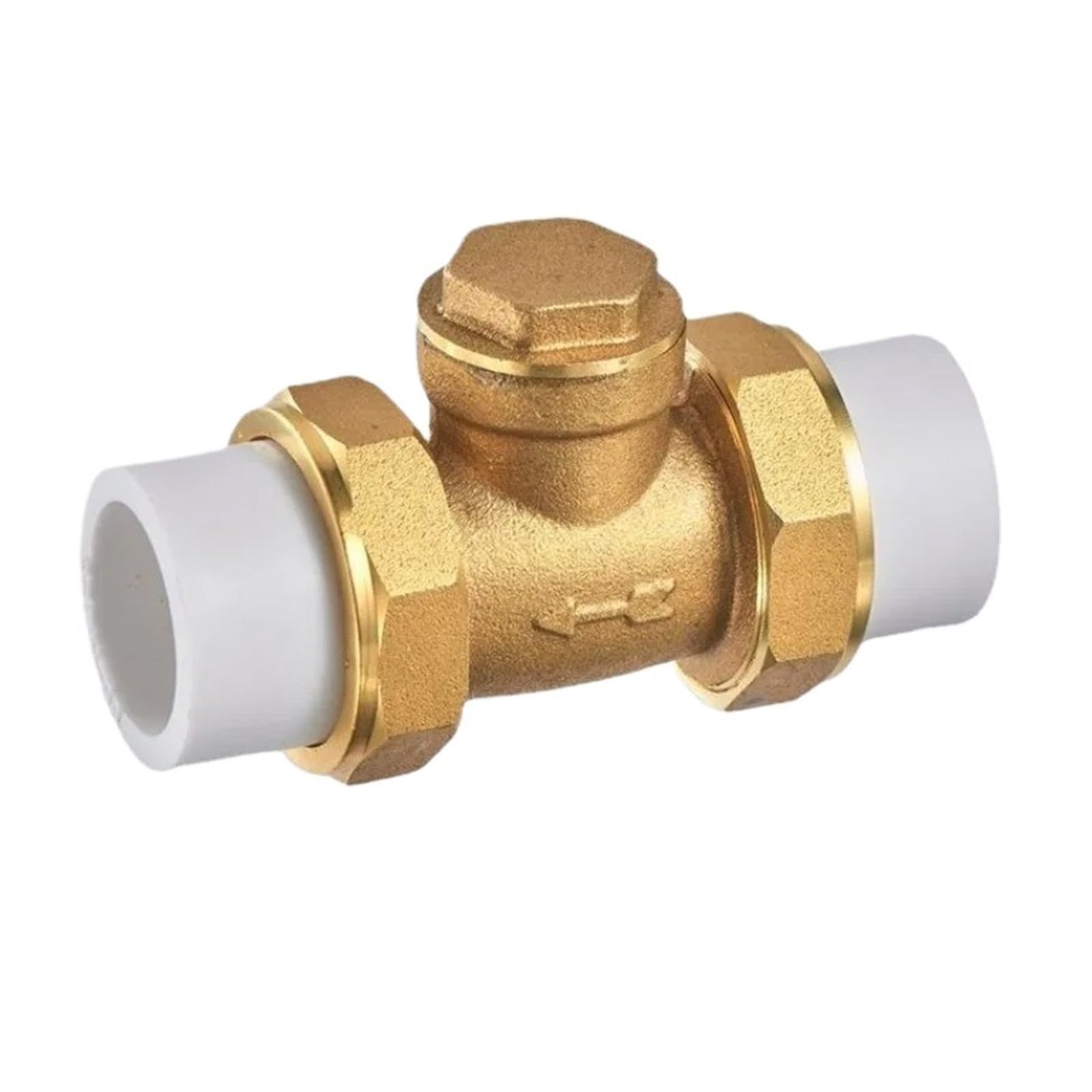 25/32/40/50/63mm Brass Swing Check Valve Double Movable Joints 1 Way Non-Return Valve Prevent Water Backflow(63mm)