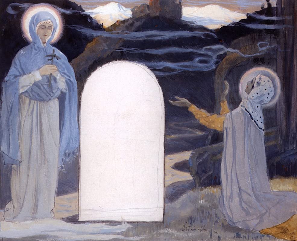 Art Tableau L'apparizione Della Vergine résout le problème des grands murs blancs