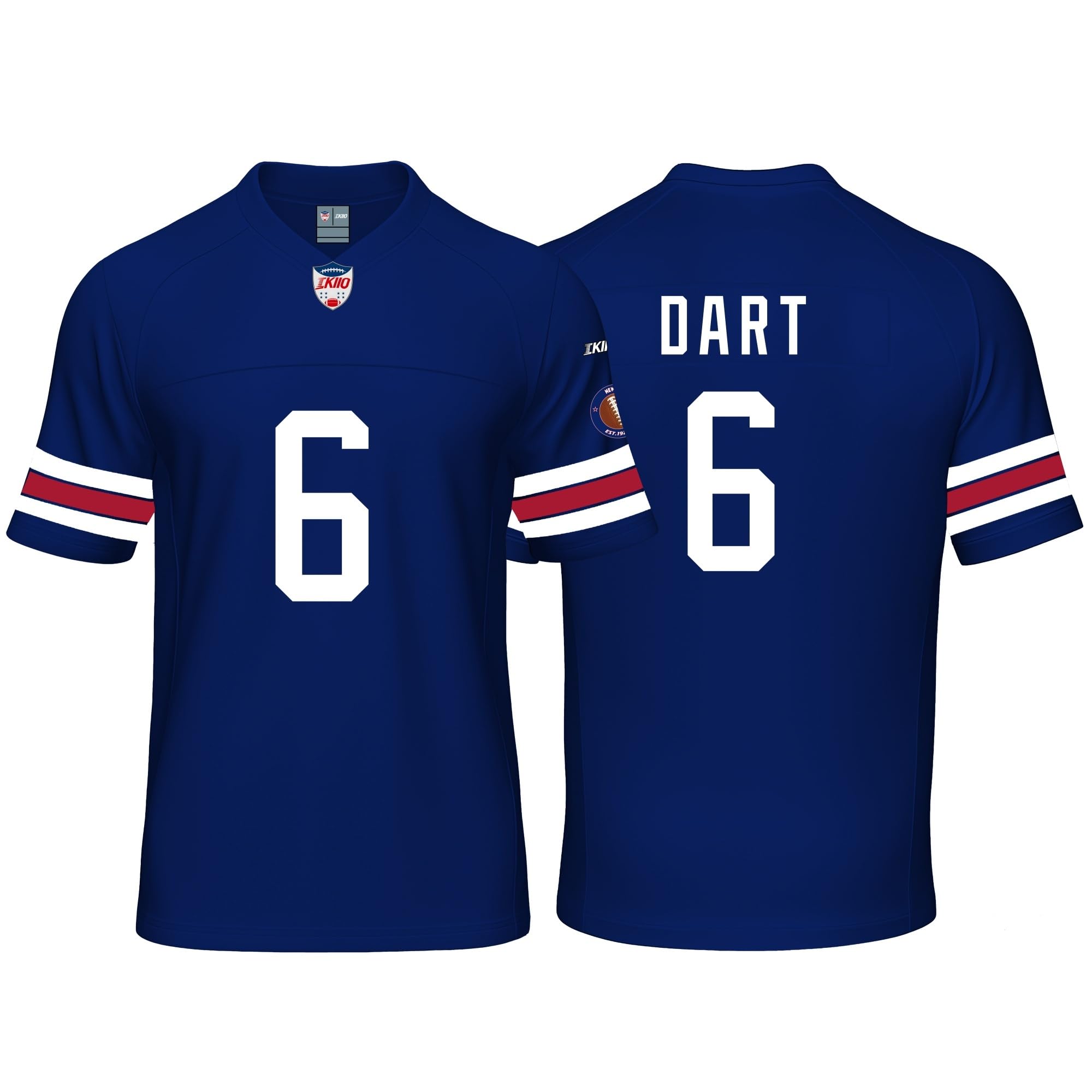 Custom Mens/Youth Football Stitched T-Shirt for Sports Fan No Brand/Logos