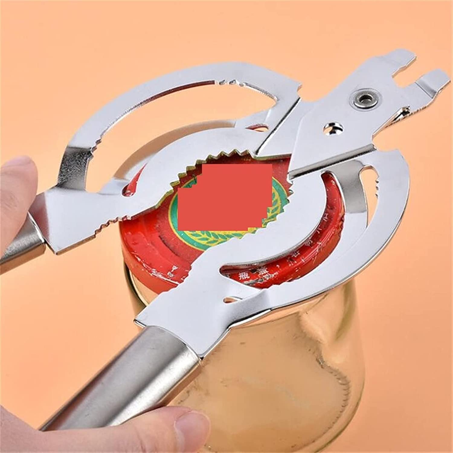 Abrelatas Abrelatas Tapa Abridor de tarros Práctico tapón de rosca Abridores de tarros Abrelatas multiusos Botella Tapa Llave Botella Utensilios de cocina (Color (como en la imagen)