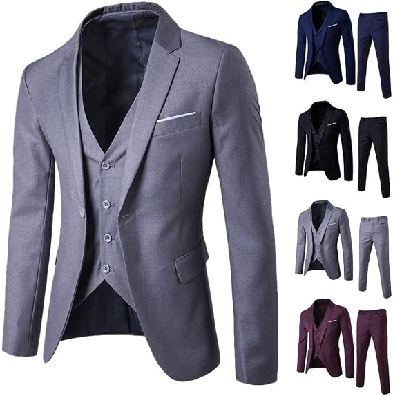 Suit Slim Wedding Party Jacket Vest 