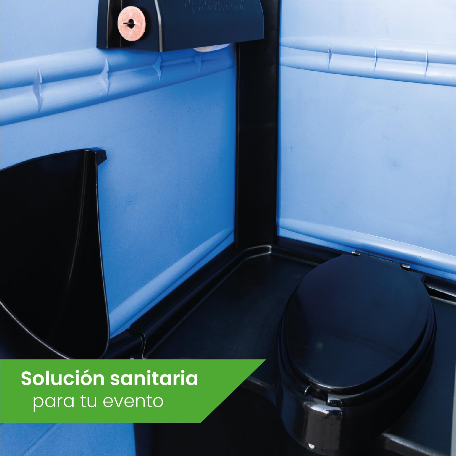 Baño WC Químico. Portátil, Resistente y Profesional, Capacidad de 210L, para Eventos, Obras o Jardín, de Instalación Fácil, Certificado, y Protección Anti-UV.