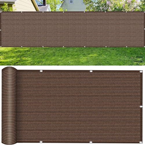 YANHONG Balcony Privacy Screen 90 x 200 cm(35 x 79inch) Balcony Protect Sunshade Weatherproof Weatherproof UV Protection for Balcony and Patio, Brown