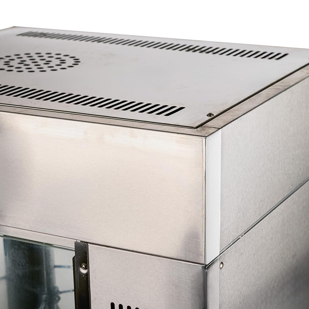 Cleiton Asador de Pollos a Gas Butano Vertical 12 Pollos 55x67 cm Acero Inoxidable 7500W 300°C Profesional