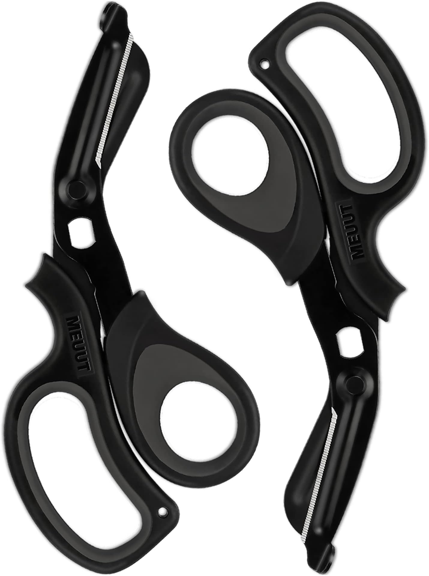 MEUUT 2 Pack Medical Scissors Trauma Shears for Left and Right Hand -Patented Bandage Scissors All Purpose with Non-Stick Blades, Surgical Grade Shears Stainless Steel EMT Scissors for Nurses EMT
