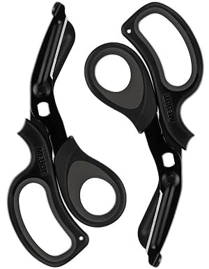 MEUUT 2 Pack Medical Scissors Trauma Shears for Left and Right Hand -Patented Bandage Scissors All Purpose with