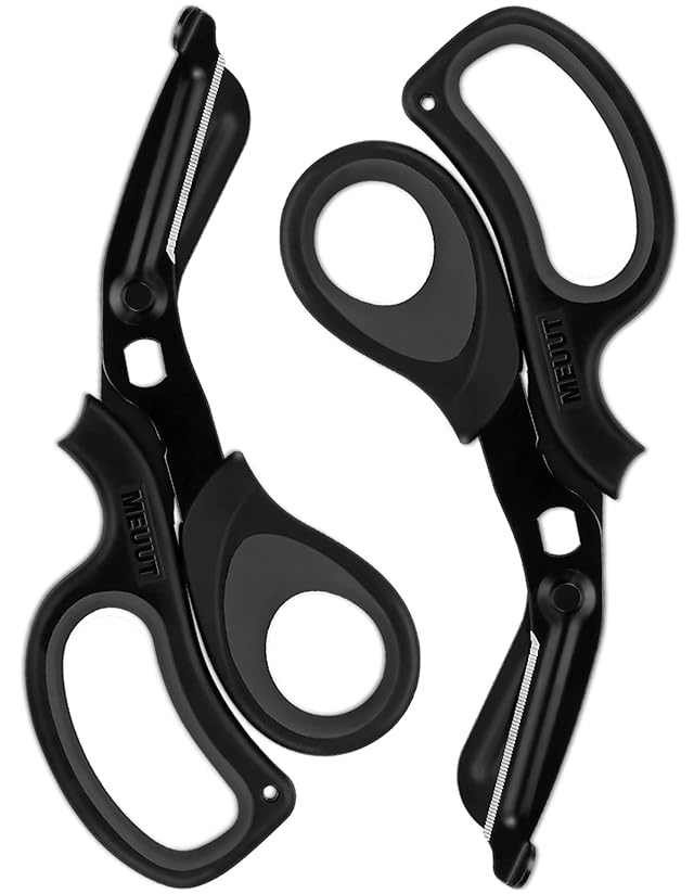 MEUUT 2 Pack Medical Scissors Trauma Shears for Left and Right Hand -Patented Bandage Scissors All Purpose with