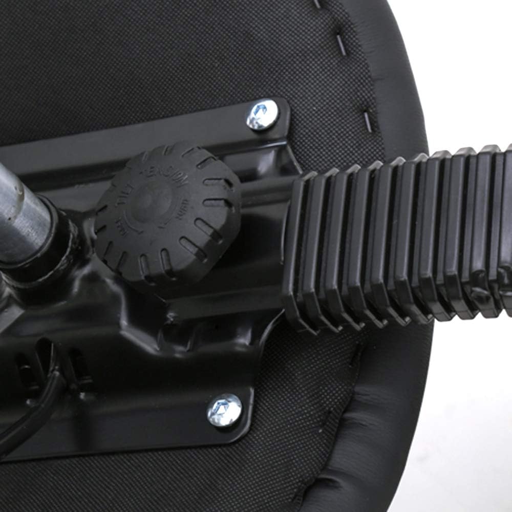 Round Stool with Backrest,Multi-Purpose Adjustable Spa Bar Stool on Wheel for Work, Office, Desk, Salon, Drafting (Saddle Shape, Black)