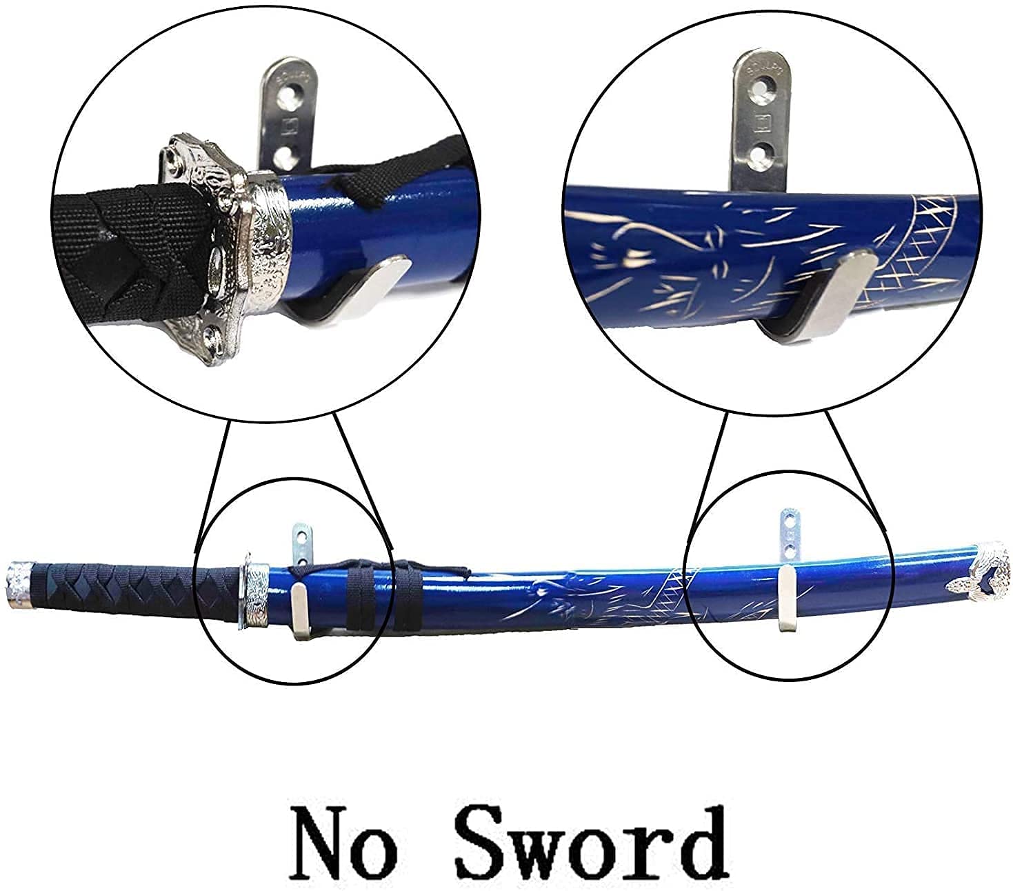 Supports Muraux Pour Épées En Acrylique Transparent - 2 Pièces - Pour Katana, Sabre - Affichage Sécurisé