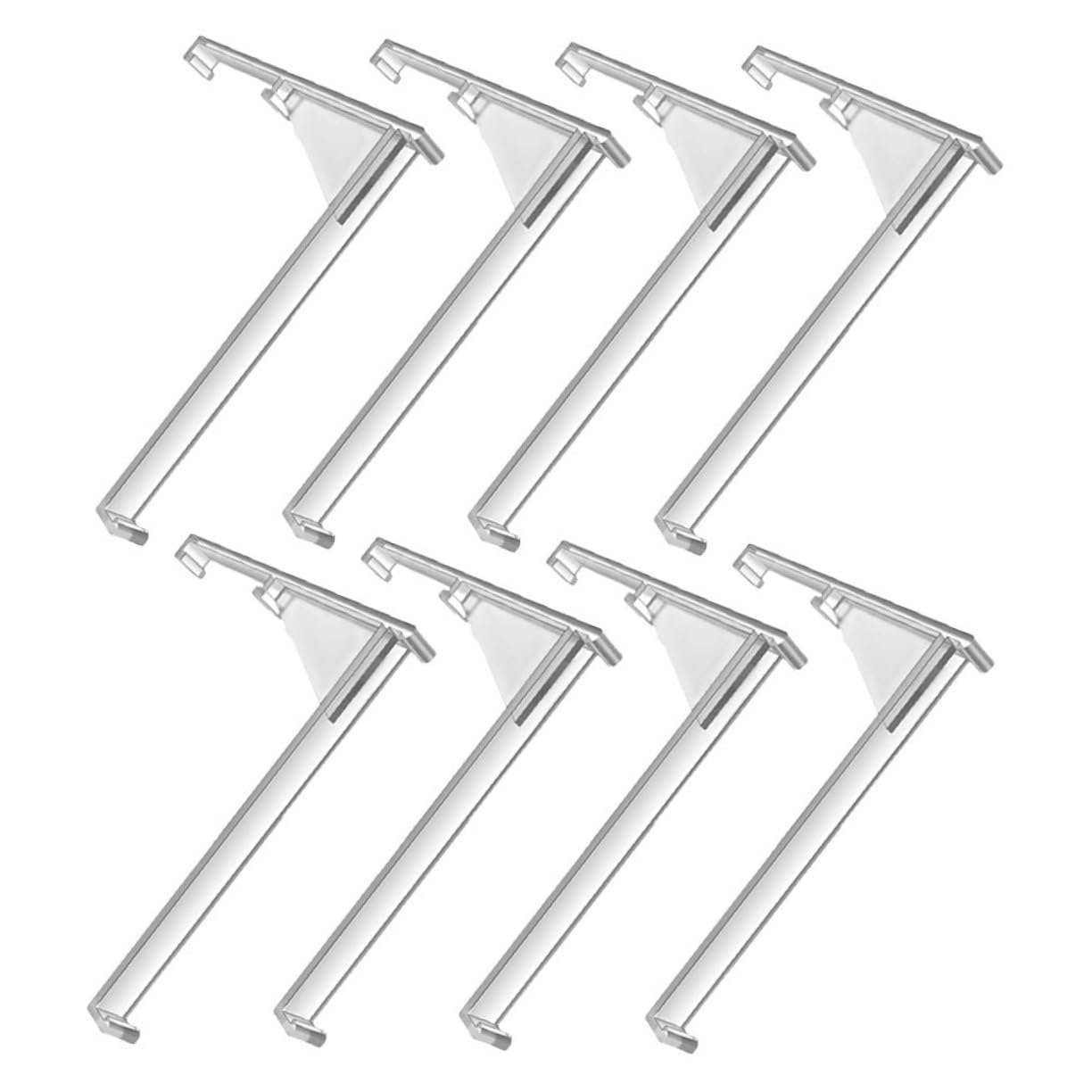Cabilock 8PCS Clear Valance Clips for Vertical Blinds Right Angle Design for Enhanced Light Control Compatibility for Home and Office Use