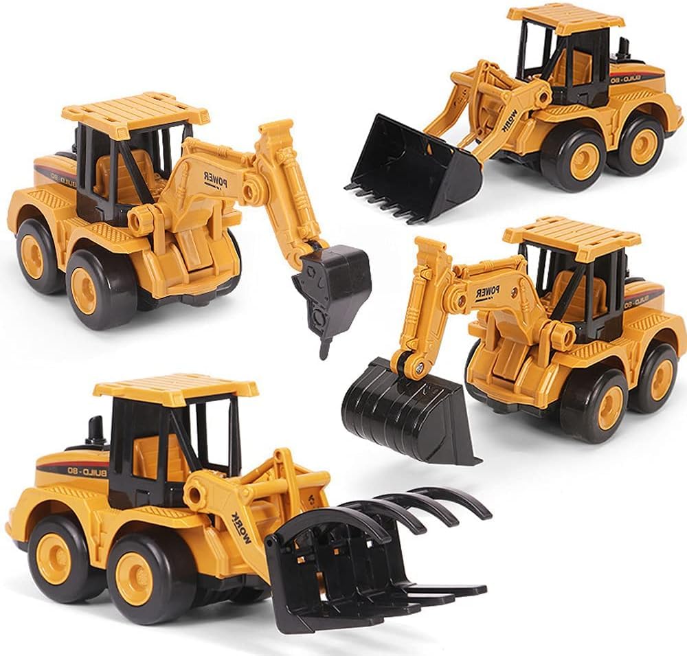 DEOXY Unbreakable Construction Vehicles for kids Pack of 4 Vehicles Excavator, Bulldozer, Mixer, Dumper Vehicle Toys for 3+ Years Old Boys and Girls (B0C9761MJW) Amazon Price History, Amazon Price Tracker