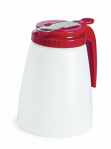 Tablecraft Dispensador de tapa roja multiusos de 48 onzas