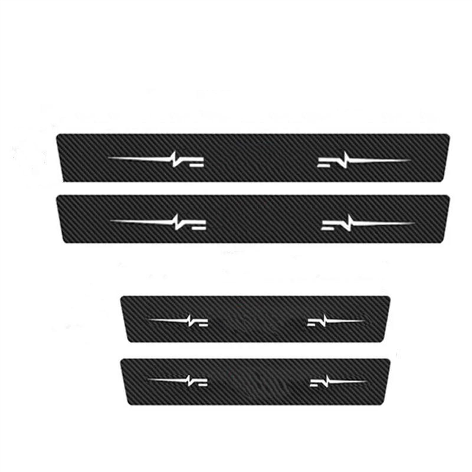 for A6 Car Door Threshold Protective Decals Door Sill Trim Stickers Pedal Guards Trunk Strip Styling Bumper Protector Strip(4PCS)