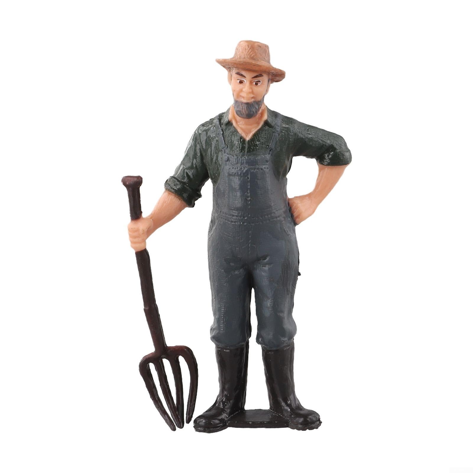 Shepherd Figures for Model Train Scenes Realistic PVC Painted People to Enrich Scenery (ZQ375)