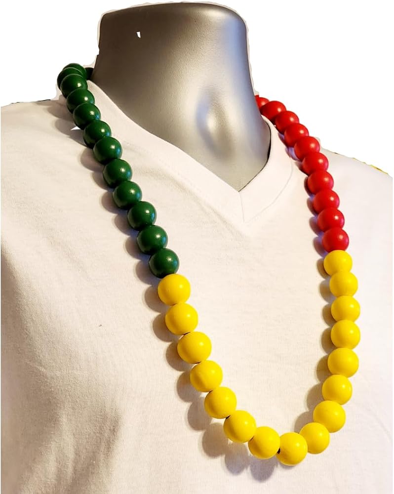 Amazon.com: Brownskin Things Rasta Wood Bead Necklace - Medium Amazon.com: Brownskin Things Rasta Wood Bead Necklace - Medium