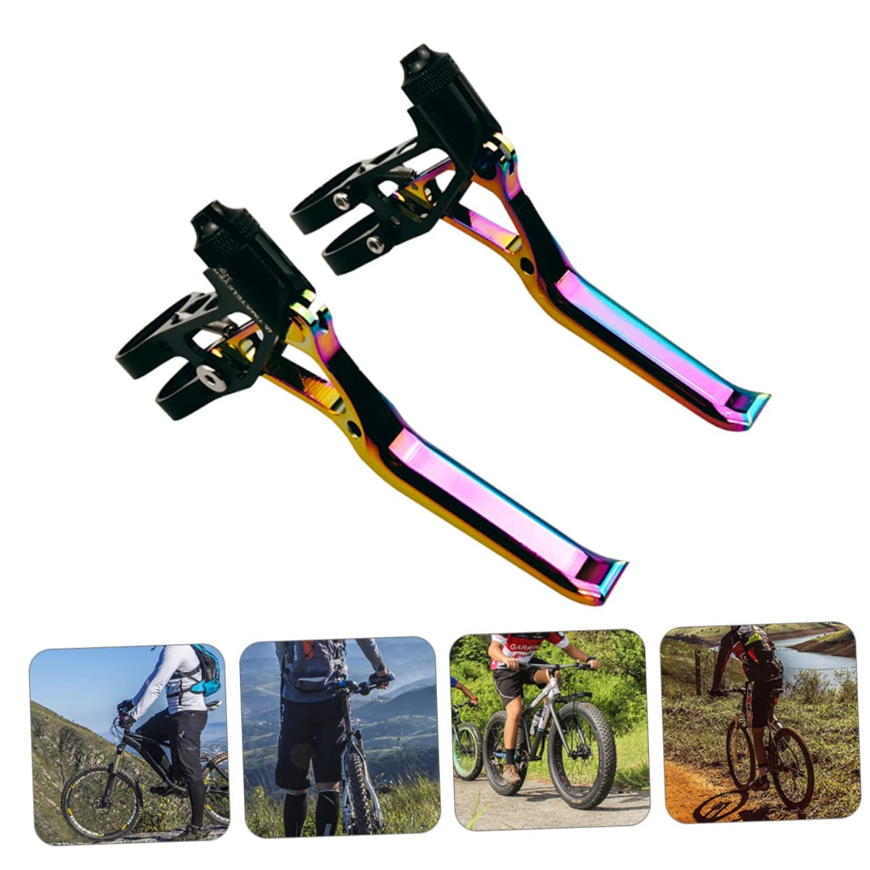 SUPVOX Leve Freni Bici in Lega di Alluminio Leggere 1 Paio | Cnc Lavorazione, Struttura Cava Antiusura, per Cavi Testa Piccola e Bici Pieghevole o Mountain Bike