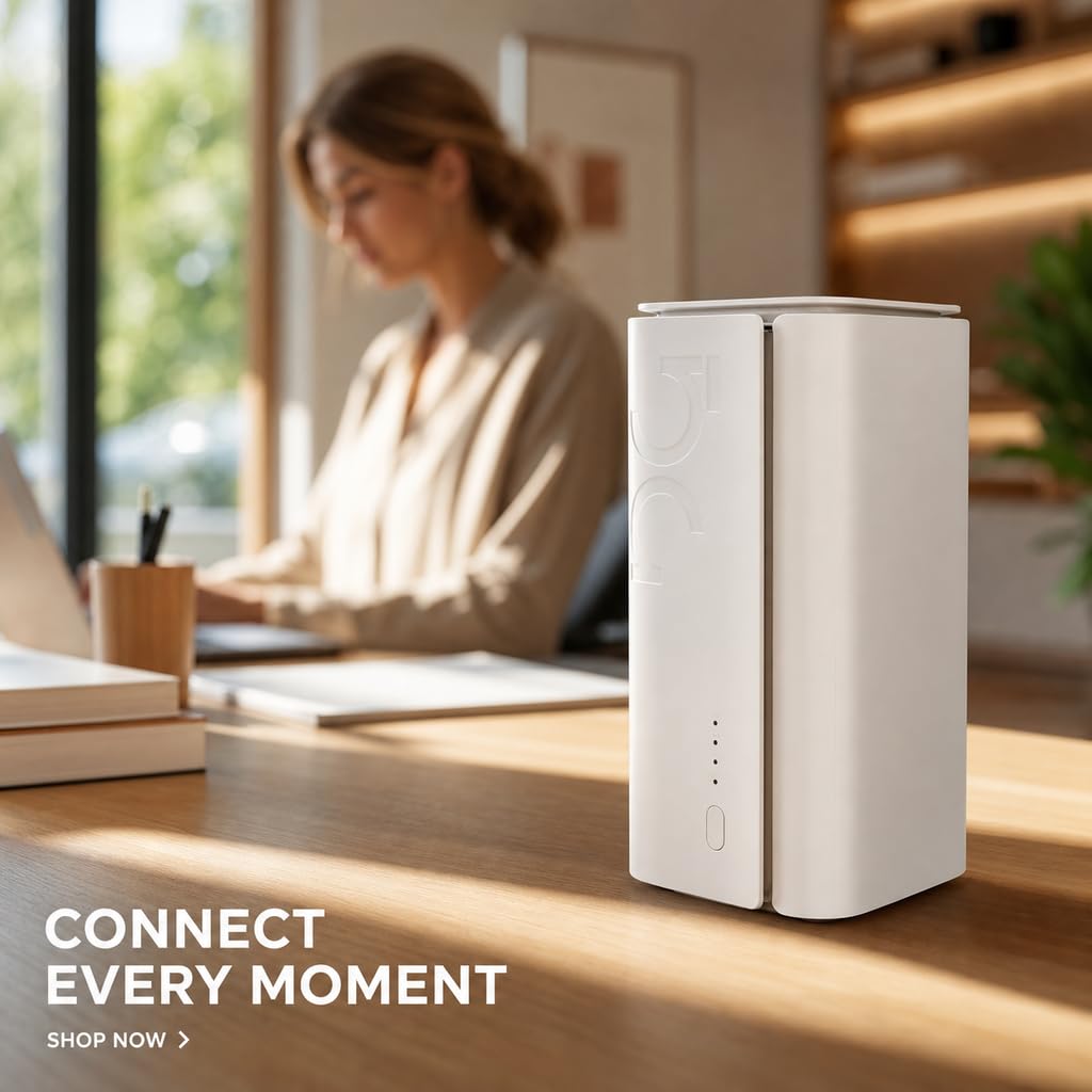 5G CPE -Router, Dual -Band -WiFi6 4.67Gbit / S Wireless Router mit SIM -Slot- und 8 Internen Antennen für NSA SA -Netzwerke, 50+ Geräte Home Office -Nutzung