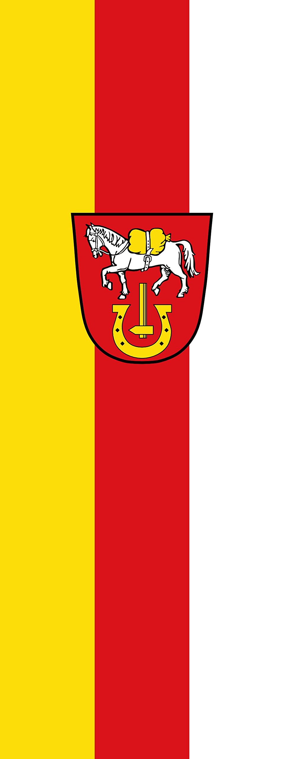 Drapeau Hinterschmiding haute résistance de 400x150cm avec finitions renforcées pour grand mât