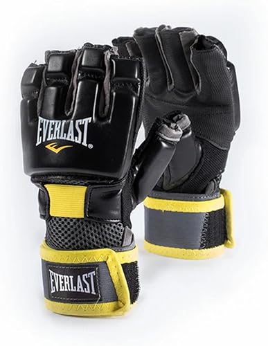 Everlast 1200030 Guantes Kickboxing NegroAmarillo LXL