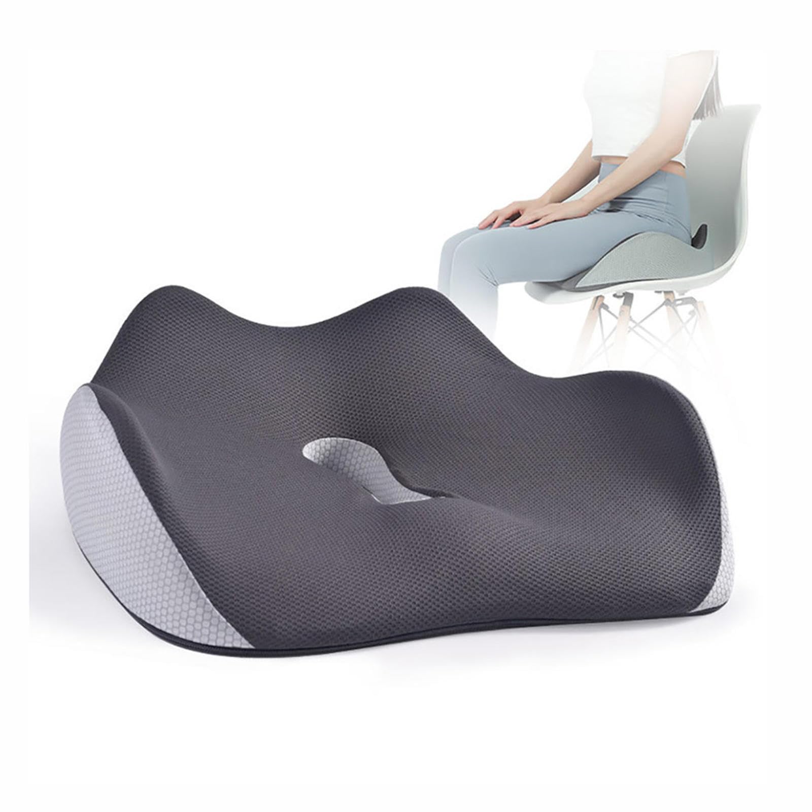 HAZARA Cojín Antiescaras, Cojin Silla Hecho De Espuma Viscoelástica, Cojin Ergonomico para Largas Horas Sentadas En La Oficina,Automóvil,A-Gray