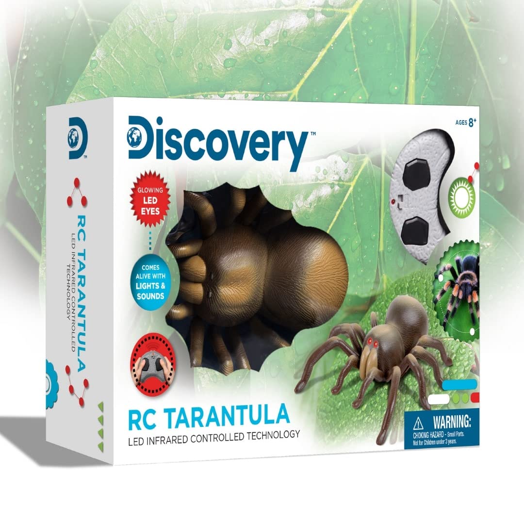 Discovery™ Remote Control Tarantula Spider Toy, STEM Animal RC Pet for 6+ Years