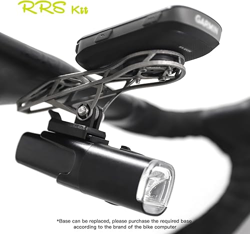 Miniatura 3 de Soporte extendido para computadora de bicicleta de aleación de titanio impreso en 3D adecuado para Garmin base universal con soporte para lámpara